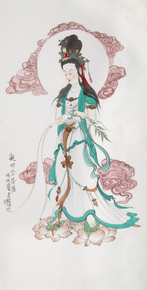 【已售】曹建涛 四尺《观世音菩萨》 精品