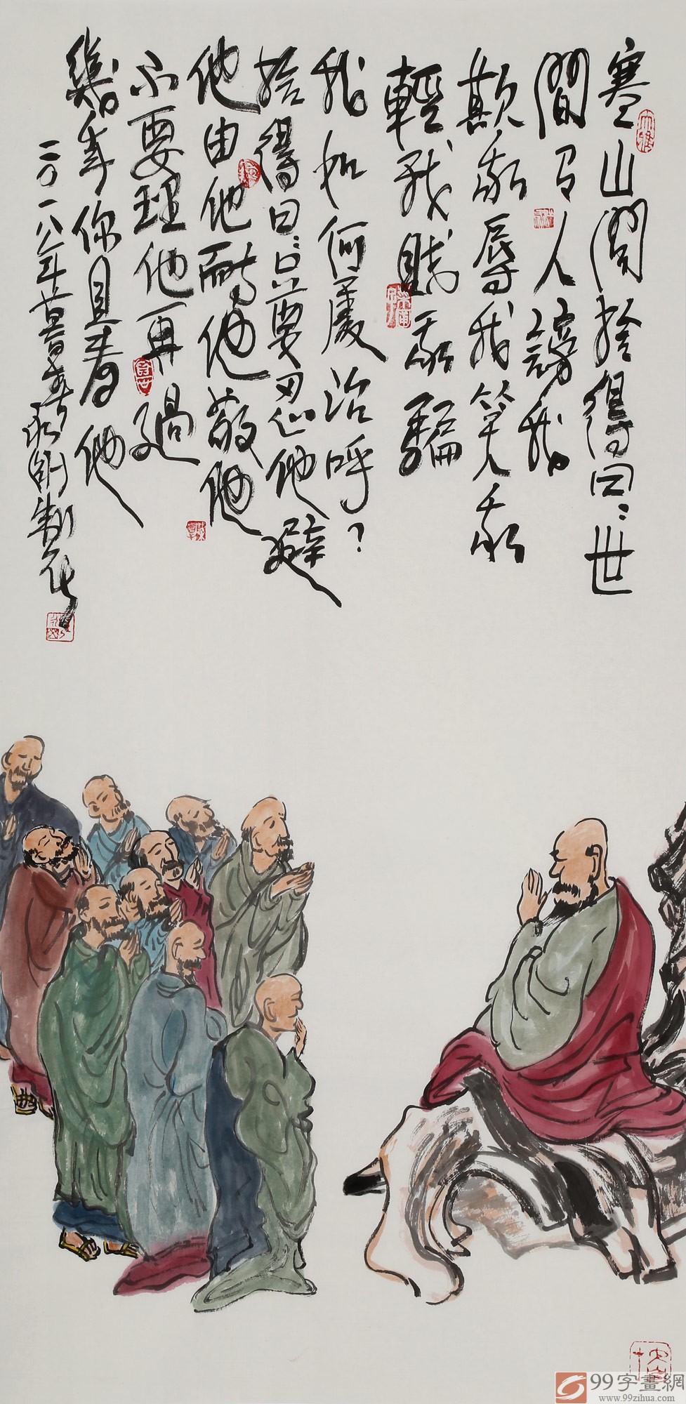 禅意人物画佛家经典国画作品 人物画 99字画网