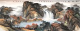 【已售】蒋元发 小六尺《观瀑图》 广西著名山水画家