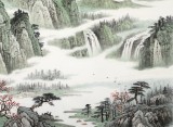 【已售】廖崧越 四尺《云生幽壑南浦湾》 广西桂林美协会员