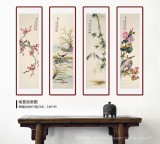 【已售】凌雪 四条屏《四君子》 北京美协会员