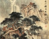 【已售】何实 四尺三开《松风水韵遇知音》 吉林著名山水画家