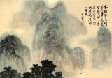 何实 四尺三开《雨后青山分外娇》 吉林著名山水画家