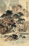 【已售】何实 四尺三开《松风水韵遇知音》 吉林著名山水画家