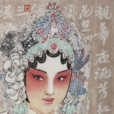 梁健 《戏韵丹青》 当代百杰画家 中美协会员 代表作花旦题材