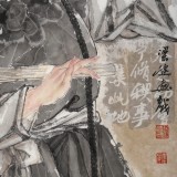 梁健 画戏《俏花旦》 当代百杰画家 中美协会员 代表作花旦题材