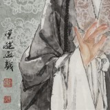 梁健 画戏《国色天香》 当代百杰画家 中美协会员 代表作花旦题材