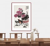 【已售】柳常学 四尺三开《赏菊图》 中国美协会员
