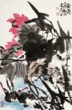 【已售】柳常学 四尺三开《朝露》 中国美协会员