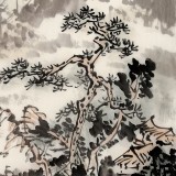 【已售】庾超然 四尺三开《野水闲舟》 黄鹤楼书画院院长
