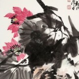 【已售】柳常学 四尺三开《朝露》 中国美协会员