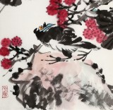 【已售】柳常学 四尺三开《得利图》 中国美协会员