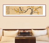 【已售】皇甫小喜 四尺对开《几生修得到梅花》 河南著名花鸟画家