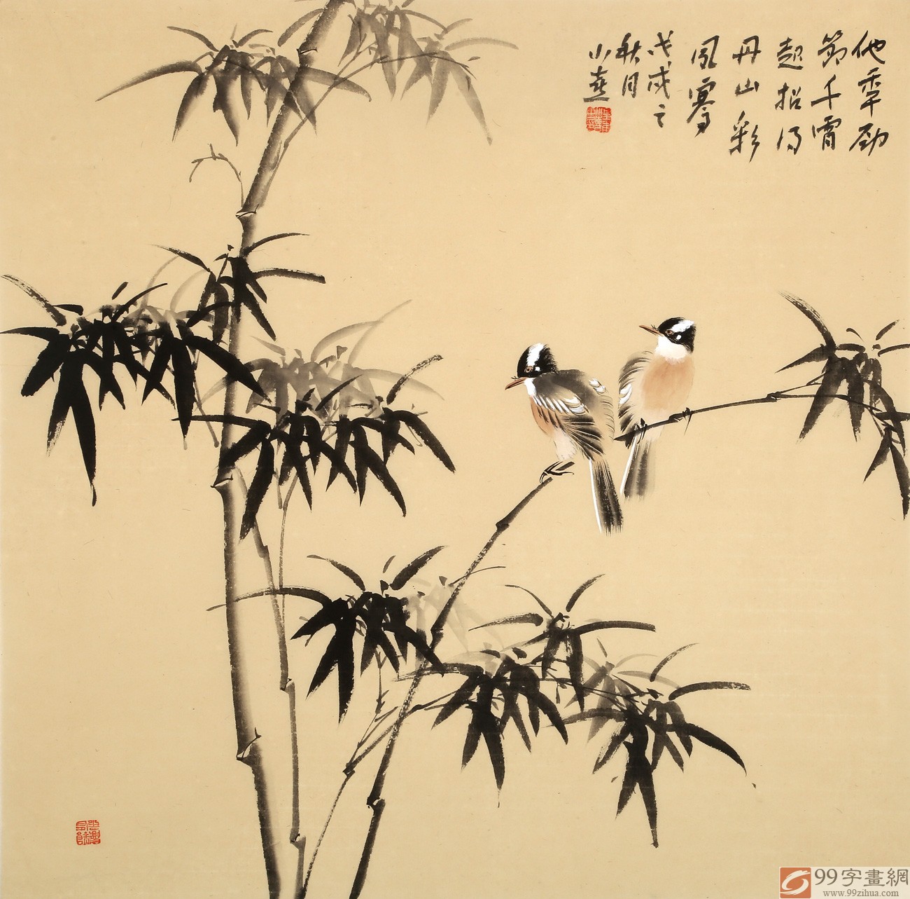 皇甫小喜 四尺斗方《平安图》 河南著名花鸟画家