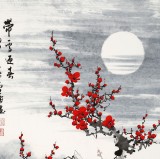 【已售】何华贤 三尺《带雪迎春》 颍淮书画名家