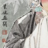 【已售】梁健 《清风》 当代百杰画家 中美协会员 代表作花旦题材