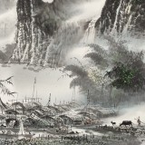 【已售】张慧仁 四尺斗方《清江迷雾》 广西山水画家协会常务理事