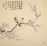 皇甫小喜 四尺斗方《傲骨迎春》 河南著名花鸟画家