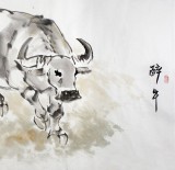 王向阳四尺国画风水牛《仁者无敌》 中国美术家协会会员（询价）