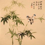 【已售】皇甫小喜 四尺斗方《竹怜新雨后》 河南著名花鸟画家