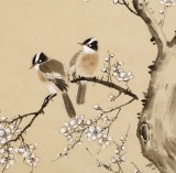 【已售】皇甫小喜 四尺斗方《寒梅映雪》 河南著名花鸟画家