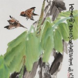 陈丹晖 四尺斗方《春雨芭蕉》 江苏省美协会员 清华美院助教