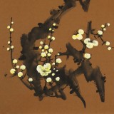 【已售】何华贤 四尺三开《梅花香自苦寒来》 颍淮著名书画家