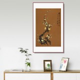【已售】何华贤 四尺三开《梅花香自苦寒来》 颍淮著名书画家
