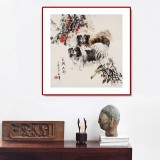 【已售】尹和平 四尺斗方《大利》 当代乡土童趣绘画名家