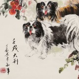 【已售】尹和平 四尺斗方《大利》 当代乡土童趣绘画名家