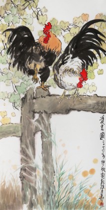 刘纪 四尺《双吉图》 中国画大家 真迹收藏（询价）