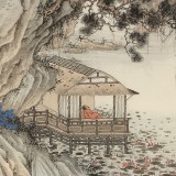 【已售】吴显刚 四尺《观泉图》 贵州七星关美协主席