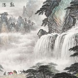 【已售】李碧峰 小六尺《观瀑图》 中国书画家协会理事