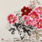 【已售】河南美协会员 王伟宁四尺《花香醉人》