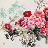 【已售】王宝钦 四尺《花开富贵》当代花鸟牡丹画名家（询价）