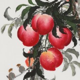 【已售】黄艺三尺风水吉利国画《大寿图》