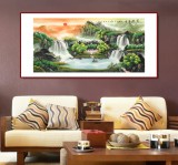 【已售】吴东 四尺《宝地生金》 著名易经风水画家