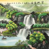 【已售】吴东 四尺《宝地生金》 著名易经风水画家