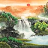 【已售】吴东 四尺《宝地生金》 著名易经风水画家