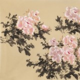 皇甫小喜 四尺《牡丹真国色 花开动京城》 河南著名花鸟画家