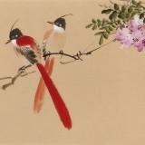 【已售】皇甫小喜 四尺对开《紫气东来》 河南著名花鸟画家