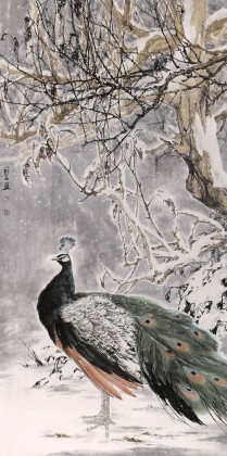 【已售】陈薪名《清寒》代表作精品 第六届全国花鸟画展金奖获得者 已裱轴 出版物原作