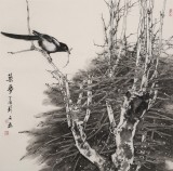 【已售】陈薪名《筑梦》代表作精品 第六届全国花鸟画展金奖获得者 已裱轴 出版物原作