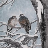 【已售】陈薪名《雪韵》代表作精品 第六届全国花鸟画展金奖获得者