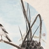 【已售】陈薪名《藕塘清趣》 中美协会员 第六届全国花鸟画展金奖获得者