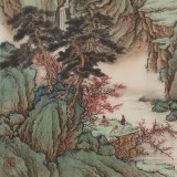 【已售】吴显刚 四尺斗方《行到水穷处 坐看云起时》 贵州七星关美协主席