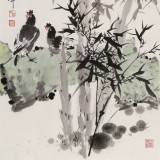 王宝钦 三尺《清气乾坤》当代花鸟牡丹画名家（询价）