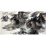 杨春 四尺《春韵》老一辈广西著名山水画家 2005年作