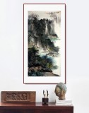 【已售】杨春 四尺《雨后山川》老一辈广西著名山水画家（微信询价）