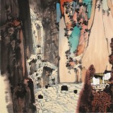 张勇 四尺斗方《素湍和吟》 吉林著名山水画家
